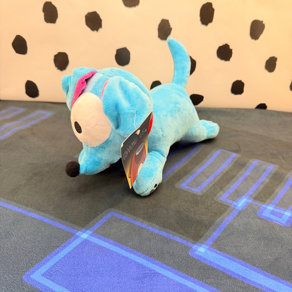 Among Us Dog Plush Toy Blue One Eye Puppy Pet Innersloth Doggy 10.5"